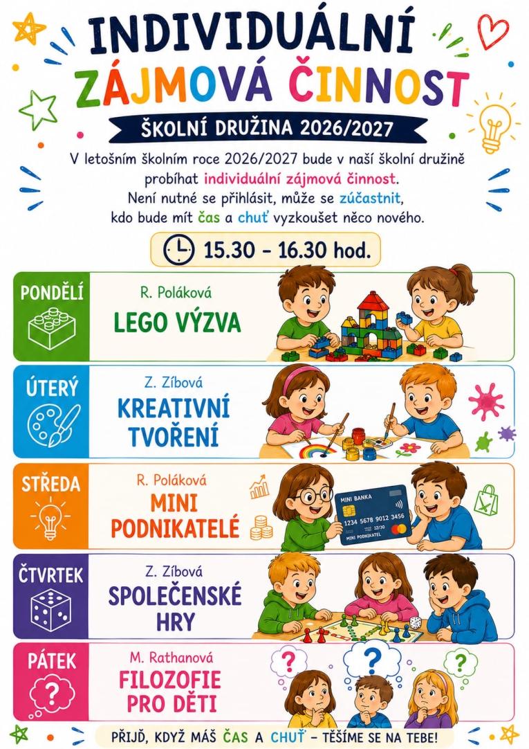 Individuální zájmová činnost Individuální zájmová činnost