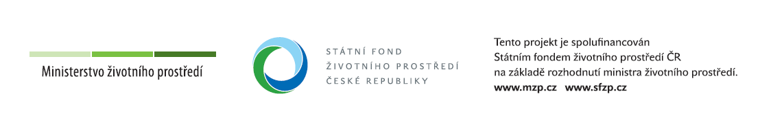 Tento projekt je financován Státním fondem životního prostředí České republiky na základě rozhodnutí ministra životního prostředí.